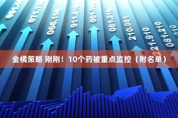 金橘策略 刚刚！10个药被重点监控（附名单）