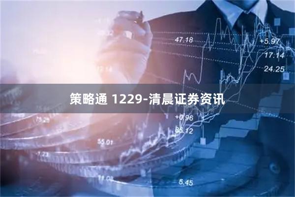 策略通 1229-清晨证券资讯